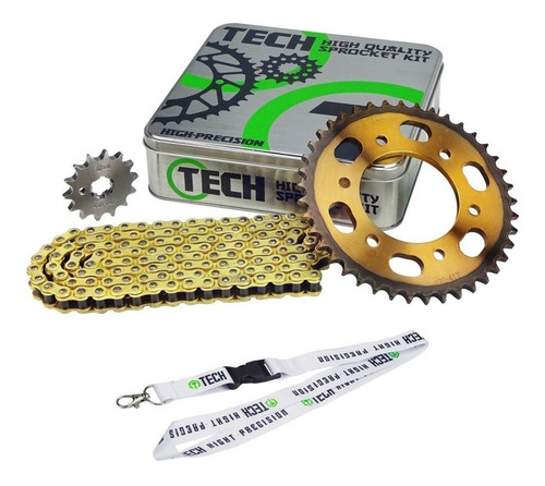 Kit Transmision Yamaha Fz 16 2.0 Fi Cadena Reforzada Tech