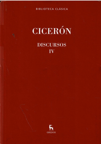 Ciceron Discursos Tomo Iv - Gredos -