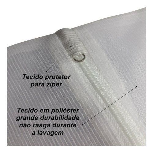 Kit 6 Sacos Saquinhos Com Ziper P Lavar Roupa Delicada P/m/g Cor Variada