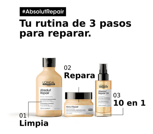 Máscara Absolut Repair Serie Expert L'Oréal Professionnel de 250mL