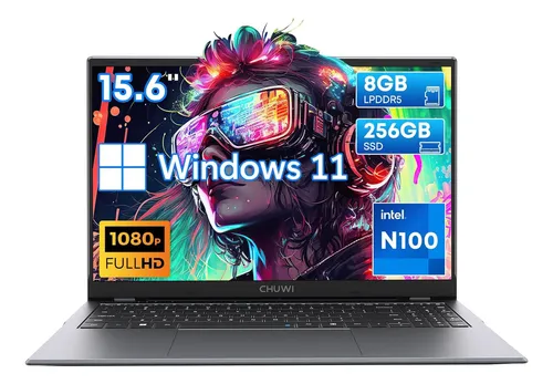Chuwi Portátil 15.6 Pulgadas, 8gb Lpddr5 Ram 256gb Ssd, I...
