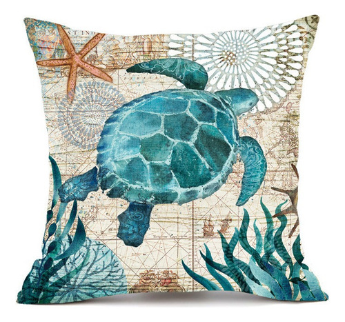 C Capas De Almofada, 4 Peças, 45 X 45 Cm, Estilo Oceano