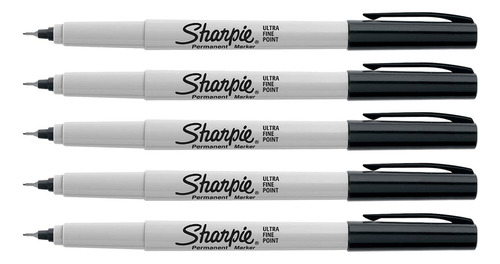 Sharpie Marcador Permanente Punta Ultrafina 5 Unidad (negro)