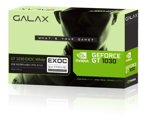 Placa De Vídeo Galax Geforce Gt 1030 Exoc White 2gb Ddr5