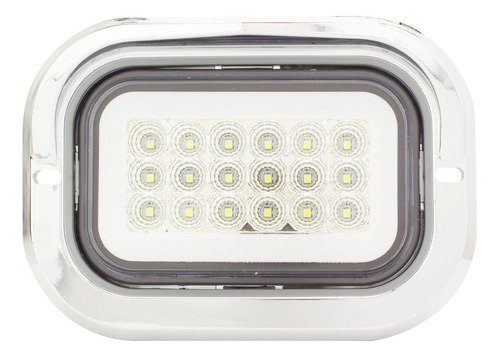 Plafon Rectangular 18 Led Arillo Gel Bisel Pestaña 12-24v F1