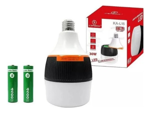 Lâmpada De Emergência Led Bivolt 6h Ligada Sem Energia Cor Branco 110v/220v