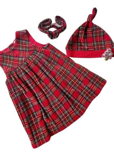 Vestido Escocés Para Bebé De 3 A 6 Meses