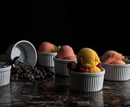 Set De 8 Piezas 6 Oz De Porcelana Redonda Horno Safe Ramekin