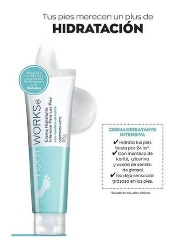 Foot Works Crema Hidrat Inten P/pies Con Manteca Karite No