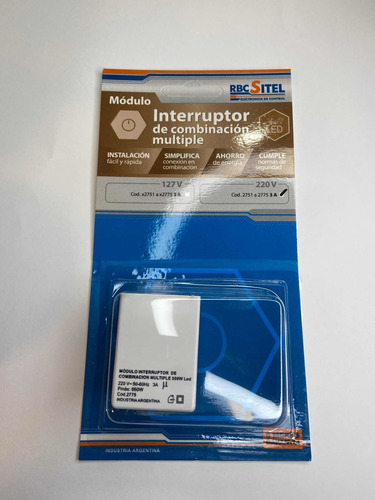 Módulo Interruptor Comb Múltiple Rbc Sitel 660w 2775 X2 Unid