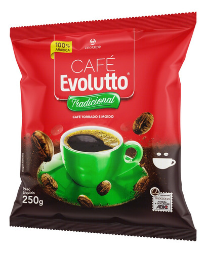 Café Torrado e Moído Tradicional Evolutto Pacote 250g