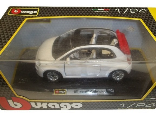 Fiat 500c Cabriolet 2009 Fitito Bburago Burago Escala 1:24