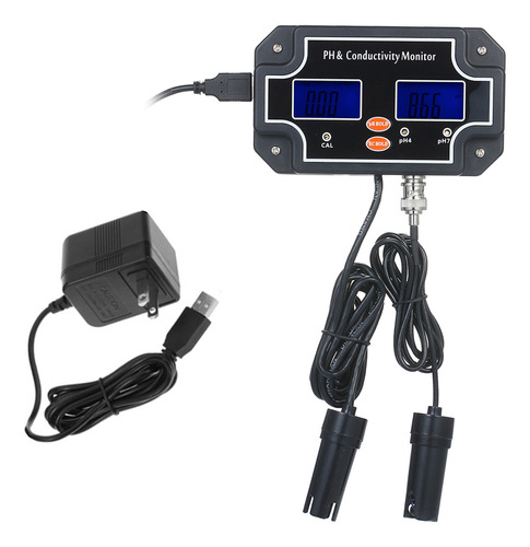 Probador Digital Ph/ec-2681 Us Plug Tester Negro De Doble En