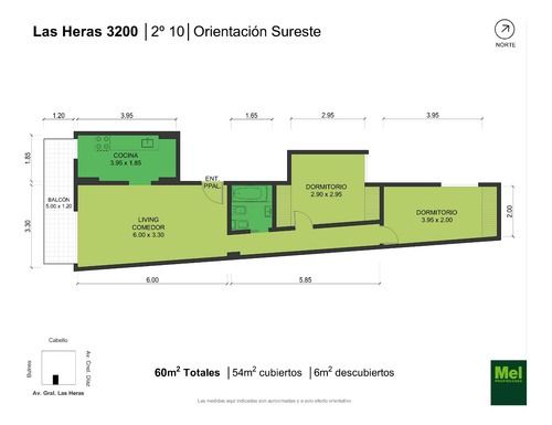 3 Ambientes Frente A Parque Las Heras