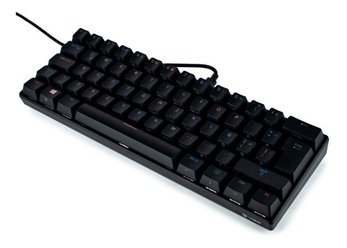 Imagen 5 de 7 de Teclado gamer VSG Mintaka QWERTY Kailh Blue español latinoamérica color negro con luz RGB