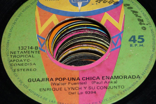Jch- Enrique Lynch Guajira Pop Una Chica Enamorada 45 Rpm