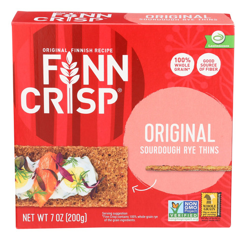 Finn Crisp Moldeado De Centeno Fino, Pan Crujiente Original,
