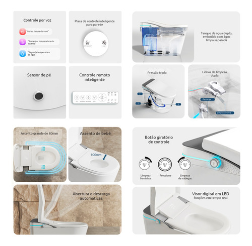Bacia Sanitária Smart De Luxo Vaso Sanitário Inteligente