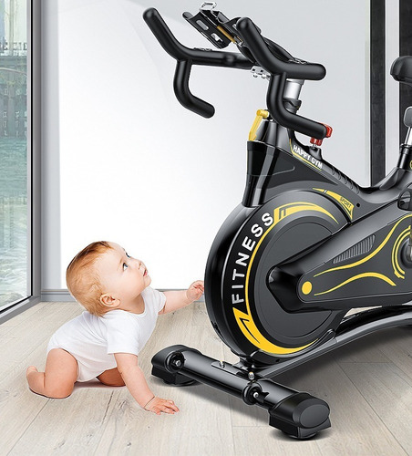 Imagen 5 de 10 de Bicicleta Estática Spinning+pedal Aluminio+monitor+magnética