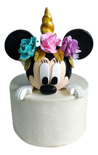 Minnie Unicornio Adorno De Torta