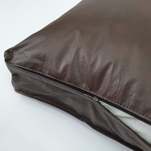 Imagen 3 de 3 de Funda Almohadon 50x50 Cm Eco Cuero Sillon Algarrobo Stock