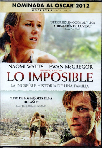 Lo Imposible - Dvd Nuevo Original Cerrado - Mcbmi