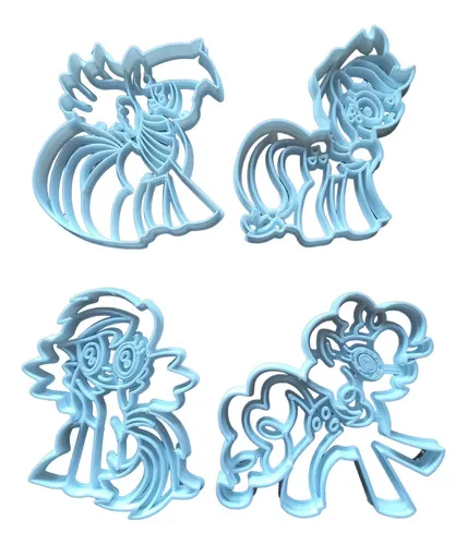 comprar Cortantes Para Galletitas, Porcelana Fria My Little Pony X4