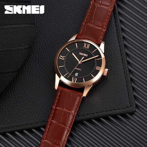 Imagen 2 de 2 de Reloj Skmei 9261 Análogo Con Correa De Cuero