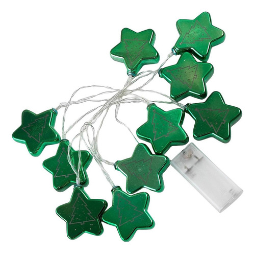 Cadena De Estrellas De Navidad, Adorno De Navidad Verde