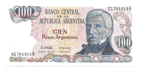 Bottero 2622 Billete De 100 Pesos Argentinos Año 1983 - M.b+