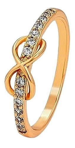 Oferta! Anillo Infinito Circones Aniversario Oro18kt 1701e