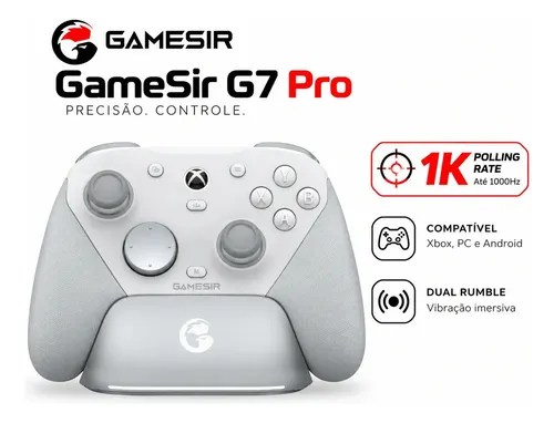 Controle GameSir G7 Pro Hall Effect 1K Polling Rate Xbox PC Original Branco