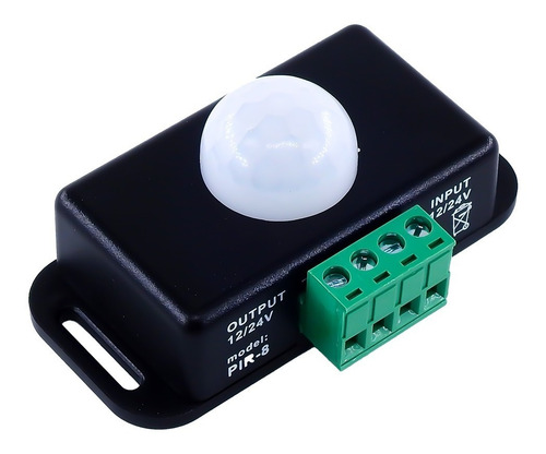 Imagen 1 de 4 de Sensor Pir De Movimiento 12v-24v 8a Interruptor Ajustable