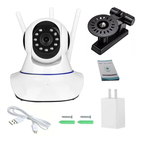 Camara Seguridad Wifi Ip360 Infrarrojo Sensor 3 Antena 1080p