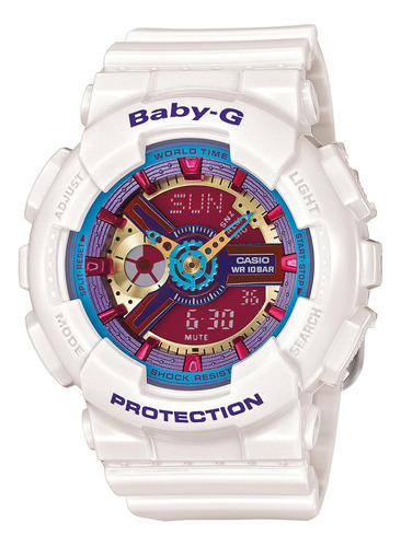 Reloj Baby-g Ba-112-7a Resina Mujer Blanco
