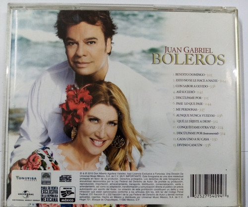 Cds De Juan Gabriel 15 Años De Ranchero, Baladas Y Boleros (Usado)