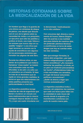 La Argentina Ansiolítica, De Valeria Shapira. Editorial Sudamericana En Español