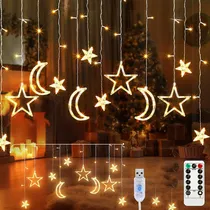 Comprar Luces de navidad y decorativas Xoxoxx Genérica cortinas serie luces led 3.5m de largo 220V - blanco cálido con cable 3.5m