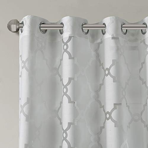 Cortina Transparente Moderna 50x63 Para Dormitorio Y Sala