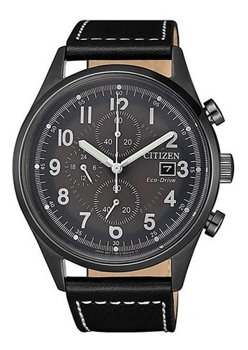 Reloj Citizen Ecodrive Chrono Ca062709h Hombre Color de la malla Negro Color del bisel Negro Color del fondo Negro