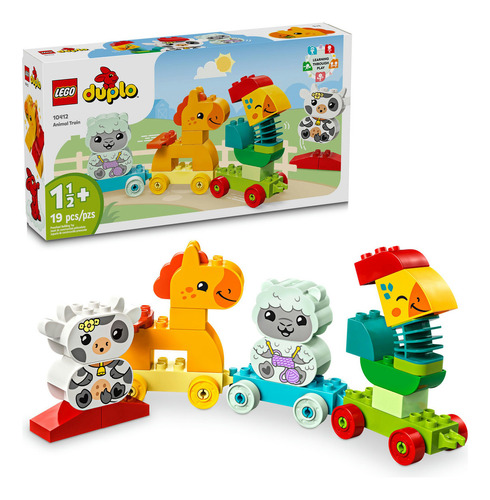 Lego® Duplo® Mi Primer Tren De Los Animales, Juguete Para Construir Y Reconstruir Con Creatividad, Set De Aprendizaje Infantil 10412