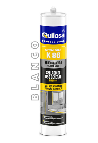 Silicon Acida Uso General Blanco 280ml - Quilosa