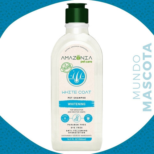 Shampoo Amazonia Para Perro Pelos Blancos 500 Ml Fragancia Natural Tono De Pelaje Recomendado Claro