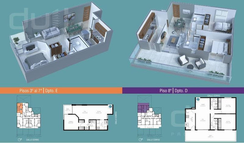 Dpto Centro De 2 Dormitorios, Dos Baños Completos, Y Terraza De 20m2