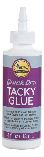 Pegamento Líquido Aleene's Quick Dry Tacky Glue Color Blanco No Tóxico