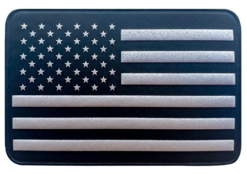 Seibertron 2 X3  Us Flag Reflective In The Dark Hook & Loop