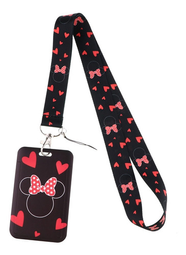 Lanyard + Porta Identificación, Mickey, Minnie