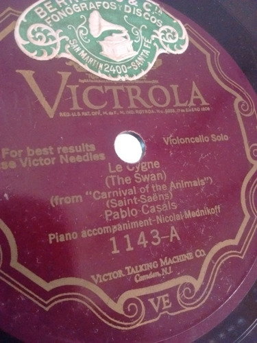Pablo Casals Y Nicolai Mednikoff Disco Pasta 1143 C24