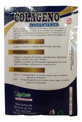 Colageno X 12 Sobres Antiflamatorio Energizante Antirrumatic Natural