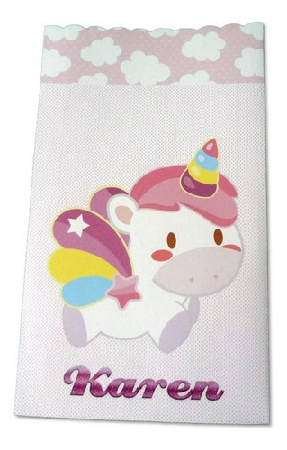 Imagen 1 de 9 de Dulceros De Unicornio Personalizados - Pkt De 20pzas. - Gde.
